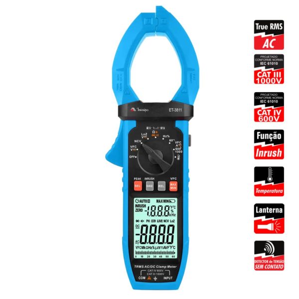 ET-3811 – Pinza amperimétrica digital True RMS.